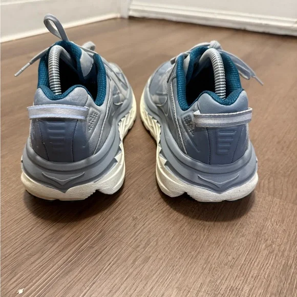 Bondi Leather Women's Gray and Teal Athletic Shoes - Picture 5 of 9